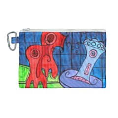Hair Dryer Jelly Fish Canvas Cosmetic Bag (large) by snowwhitegirl