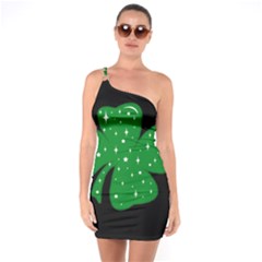 Sparkly Clover One Soulder Bodycon Dress by Valentinaart