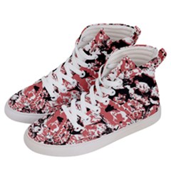 Textured Floral Collage Men s Hi-top Skate Sneakers by dflcprints