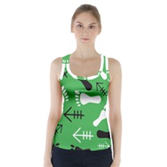 Green Racer Back Sports Top by HASHHAB