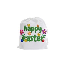 Happy Easter Drawstring Pouches (small)  by Valentinaart