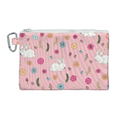 Easter Bunny  Canvas Cosmetic Bag (large) by Valentinaart