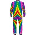 Rainbow Hearts 3d Depth Radiating OnePiece Jumpsuit (Men)  View2