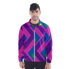 Geometric Rainbow Spectrum Colors Wind Breaker (men) by Nexatart