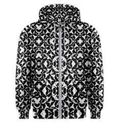 Black And White Geometric Pattern Men s Zipper Hoodie by dflcprints