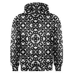 Black And White Geometric Pattern Men s Overhead Hoodie by dflcprints
