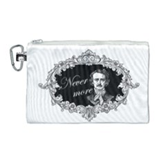 Edgar Allan Poe  - Never More Canvas Cosmetic Bag (large) by Valentinaart