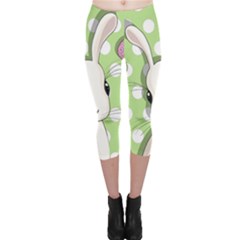 Easter Bunny  Capri Leggings  by Valentinaart