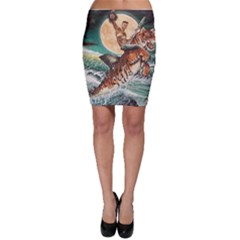 Tiger Shark Bodycon Skirt by redmaidenart