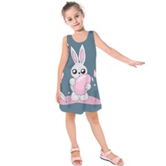 Easter Bunny  Kids  Sleeveless Dress by Valentinaart