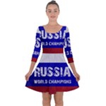 Football World Cup Quarter Sleeve Skater Dress