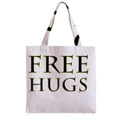 Freehugs Zipper Grocery Tote Bag by cypryanus