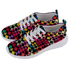 Colorful Rhombus And Triangles                       Men s Lightweight Sports Shoes by LalyLauraFLM