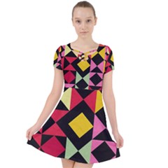 Colorful Rhombus And Triangles                             Caught In A Web Dress