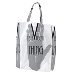 Vulcan Thing Giant Grocery Zipper Tote by Howtobead