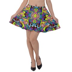 Pattern-12 Velvet Skater Skirt