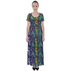 May Be A Woman In Manga Fire High Waist Short Sleeve Maxi Dress by pepitasart