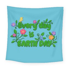 Earth Day Square Tapestry (large) by Valentinaart