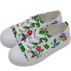 Earth Day Kids  Low Top Canvas Sneakers by Valentinaart