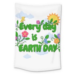 Earth Day Large Tapestry by Valentinaart