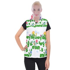 Earth Day Women s Button Up Vest by Valentinaart