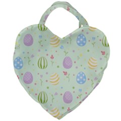 Easter Pattern Giant Heart Shaped Tote by Valentinaart