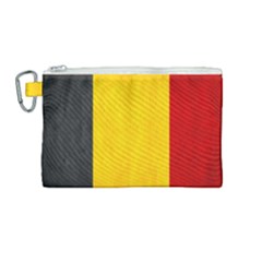 Belgium Flag Canvas Cosmetic Bag (medium) by Valentinaart