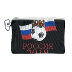 Russia Football World Cup Canvas Cosmetic Bag (large) by Valentinaart