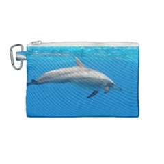 Dolphin 3 Canvas Cosmetic Bag (medium) by trendistuff