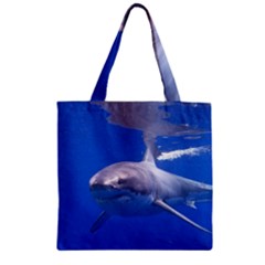 Great White Shark 4 Zipper Grocery Tote Bag by trendistuff