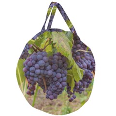 Grapes 4 Giant Round Zipper Tote by trendistuff