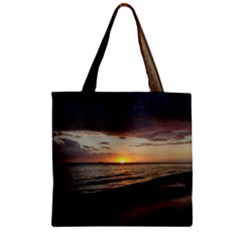 Sunset On Rincon Puerto Rico Zipper Grocery Tote Bag by StarvingArtisan