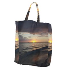 Sunset On Rincon Puerto Rico Giant Grocery Zipper Tote