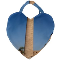 Temple Of Karnak Luxor Egypt  Giant Heart Shaped Tote by StarvingArtisan