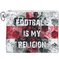 Football Is My Religion Canvas Cosmetic Bag (xxxl) by Valentinaart