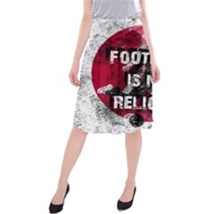 Football Is My Religion Midi Beach Skirt by Valentinaart