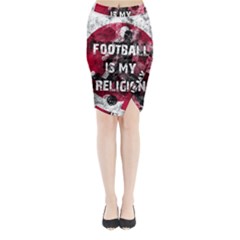 Football Is My Religion Midi Wrap Pencil Skirt by Valentinaart