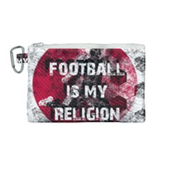 Football Is My Religion Canvas Cosmetic Bag (medium) by Valentinaart