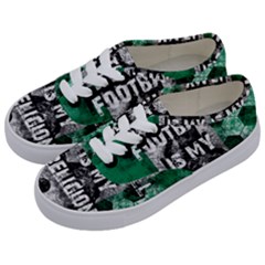 Football Is My Religion Kids  Classic Low Top Sneakers by Valentinaart