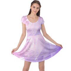 Beautiful Rose, Soft Violet Colors Cap Sleeve Dress by FantasyWorld7