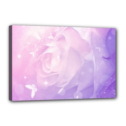 Beautiful Rose, Soft Violet Colors Canvas 18  X 12  by FantasyWorld7