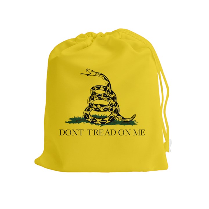 Gadsden Flag Don t tread on me Drawstring Pouches (Extra Large)