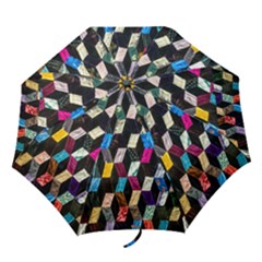 Abstract Multicolor Cubes 3d Quilt Fabric Folding Umbrellas by Sapixe