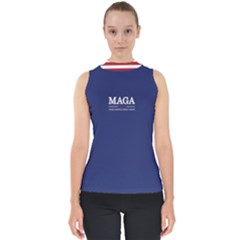 Maga Make America Great Again With Us Flag On Black Shell Top by snek