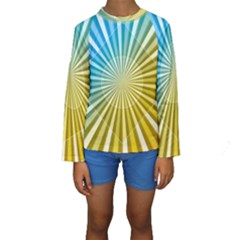 Abstract Art Art Radiation Kids  Long Sleeve Swimwear