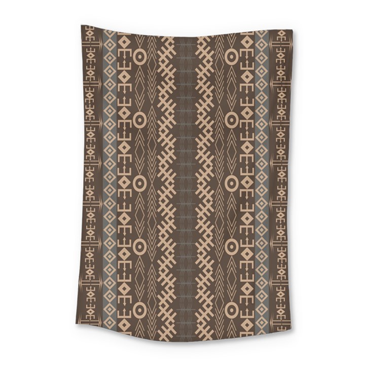 African Style Vector Pattern Small Tapestry