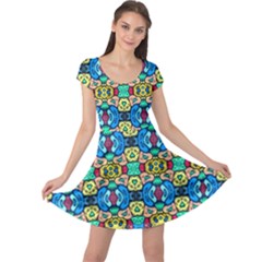 Colorful-22 Cap Sleeve Dress by ArtworkByPatrick