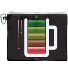 Black Energy Battery Life Canvas Cosmetic Bag (xxxl) by Sapixe