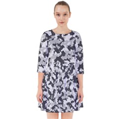 Camouflage Tarn Texture Pattern Smock Dress by Sapixe