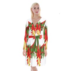 Christmas Clip Art Banners Clipart Best Long Sleeve Velvet Front Wrap Dress